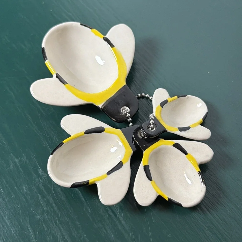 Ceramic Bumblebee Measuring Spoons Set of 4